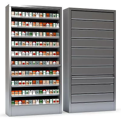Modern Cigarette Display Cabinet 3d model