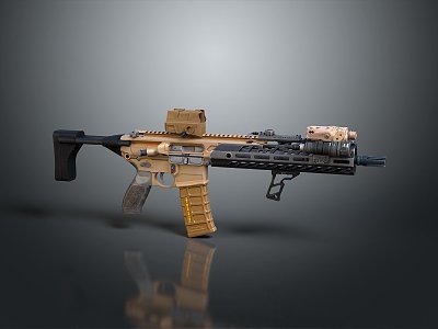 modern rifle semi-automatic rifle combat rifle battle rifle 3d model