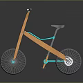 Modern Sleek Bicycle With Orange Frame Teal Accents Gray Seat And Black Tires