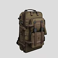 Sturdy Dark Green Pet Backpack With Multiple Straps And Pockets For Travel Use