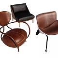Stylish Leather Accent Chairs With Modern Designs And Metal Legs For Home Decor