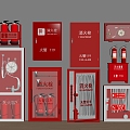 Fire hydrant fire extinguisher fire hydrant safety exit alarm fire emergency lighting 3d model