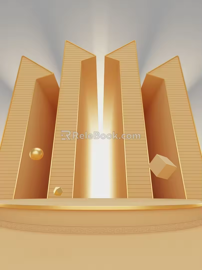 Double 11 theme background product display base 3d model