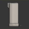 Shiny Silver Lighter With Reflective Surface On Dark Modern Background Design 3d model