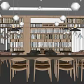 Modern Library Book Bar Book Cafe Library Bookstore Bookcase Bookshelf 3d model