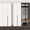 Modern Wardrobe Interior Design With Sliding Doors LED Lighting And Storage Shelves