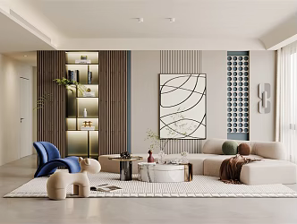 modern living room 3d model