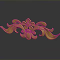 Golden Decorative Carved Metal Hardware Ornament with Intricate Patterns for Home Decoration