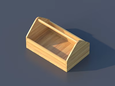 Wooden Tool Organizer Box for Hardware Tools Storage with Open Design and Durable Build 3d model
