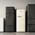 Haier Refrigerators And Freezers In White Black Cream With Vintage Modern Style