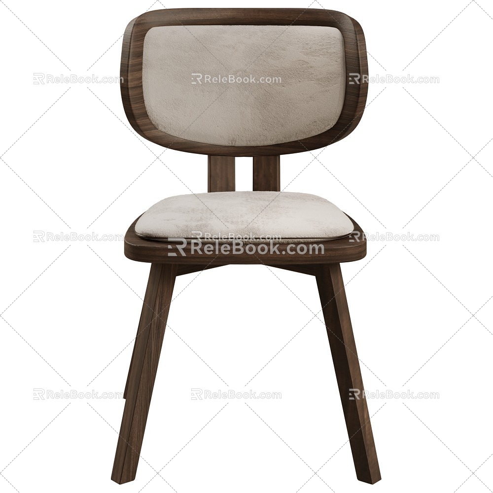 Simple Dining Chair Book Chair Leisure Chair 3d model