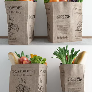 Modern Vegetables Fresh Fruits and Vegetables 3d model