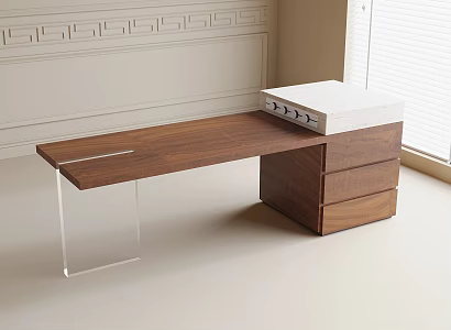 Modern island table 3d model