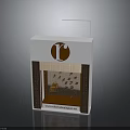 Modern White Brown Display Box With Decorative Household Items And Transparent Design