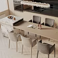 Modern dining table 3d model