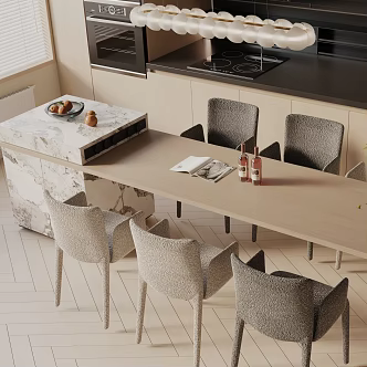 Modern dining table 3d model