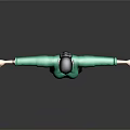 Stylish Character in Green Top With Arms Outstretched And Dark Background