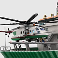 Lego Bricks Built Ship With Helicopter And Details 3d model