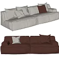 baxter damascus sofa double sofa 3d model