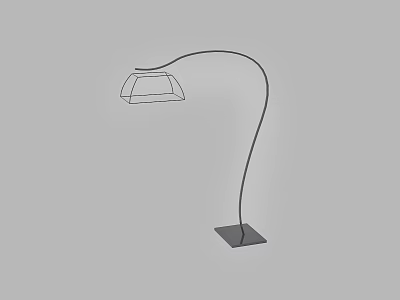 Modern line shape decorative floor lamp 3d model