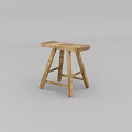 Wooden Single Chair With Simple Rustic Design And Sturdy Legs For Home Decor