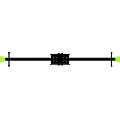 Leaf Shaped Seesaw With Green Black Design And Circular Seats For Playground