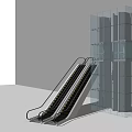 Modern elevator escalator 3d model