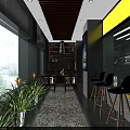 Modern Auto Detailing Shop Interior With Display Cars And Lighting Fixtures