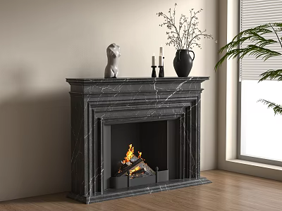 Modern French Fireplace Modern French 3d model