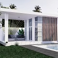 Modern Homestay Architecture 3d model