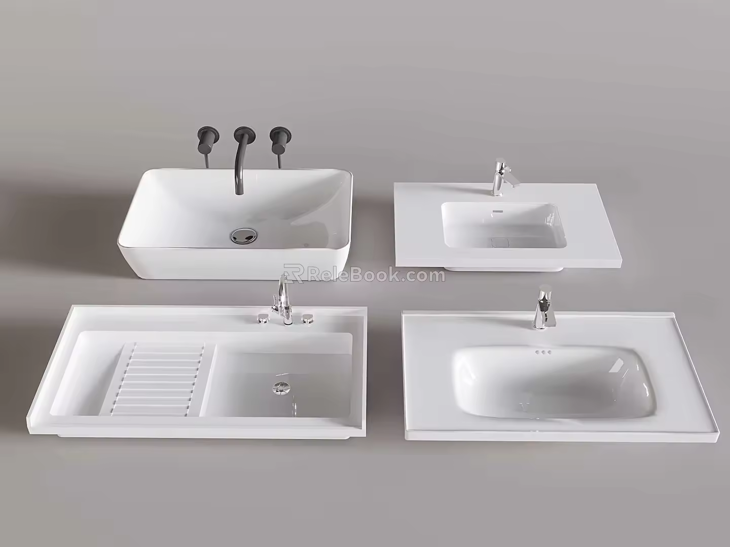 Wash basin wash basin sink faucet counter basin under counter basin combination 3d model