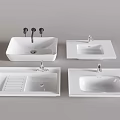 Wash basin wash basin sink faucet counter basin under counter basin combination 3d model