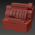Vintage Wooden Cash Register with Classic Design as Traditional Commercial Equipment