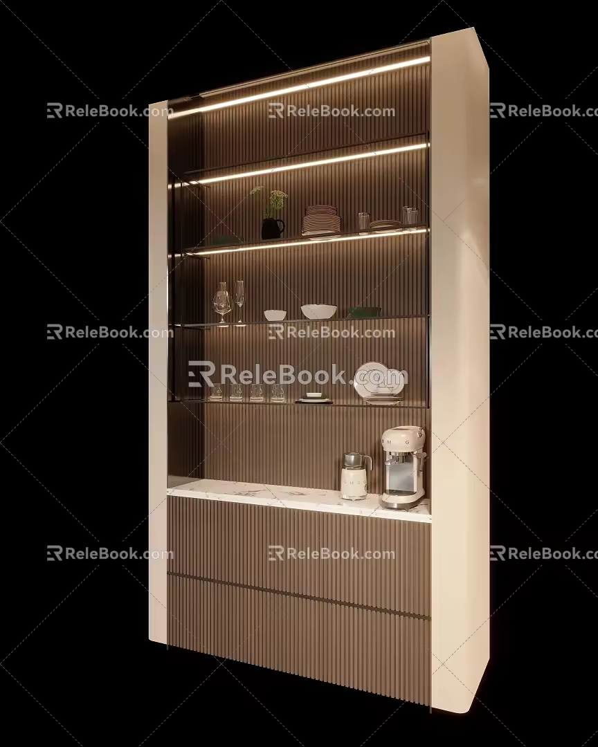 Italian Custom Wine Cabinet Side Cabinet 3d model