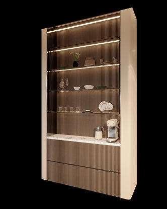 Italian Custom Wine Cabinet Side Cabinet 3d model