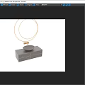 Modern Bathroom Vanity With Gold Circular Mirror Gray Basin And Drawer Cabinet
