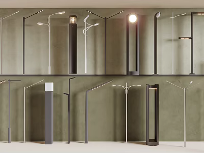Modern Outdoor Light Designs With Metal Pole And Column Styles 3d model Modern Outdoor Light Designs With Metal Pole And Column Styles 3d model