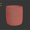 Round Woven Storage Basket With Layered Texture And Natural Fibers For Home Storage