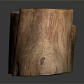Rustic Wooden Stump Stools With Natural Texture For Home Decor 3d model