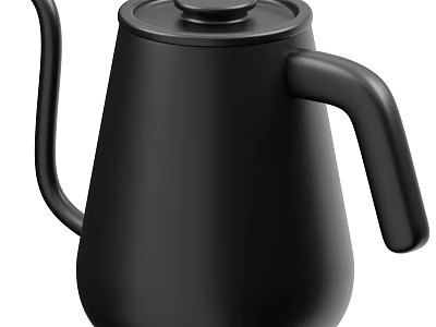 Stylish Black Modern Kitchenware Kettle With Sleek Design And Ergonomic Handle 3d model