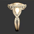 Elegant Vintage Gold Ring With Intricate Carved Details And Central Gemstone