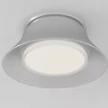 Modern Ceiling Light With Sleek Metal Frame And Curved White Light Shade