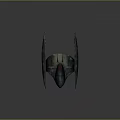 Futuristic Sci Fi Aircraft With Sleek Metallic Body Red Core And Advanced Wing Design