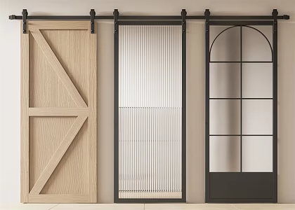 Modern Barn Door 3d model