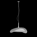 Modern Curved White Pendant Light with Sleek Design and Soft Illumination