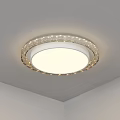 Elegant Circular Ceiling Light with Sparkling Decorative Lights and Soft Glow 3d model