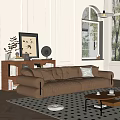 Middle-style multiplayer sofa 3d model