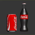 Classic Coca Cola Refreshing Drinks in Can and Glass Bottle 3d model