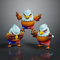 Cartoon Eagle Characters With American Flag Elements In Vibrant Colors And Various Poses