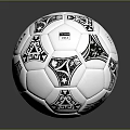 Adidas Soccer Ball With White Surface And Black Geometric Patterns And Logo